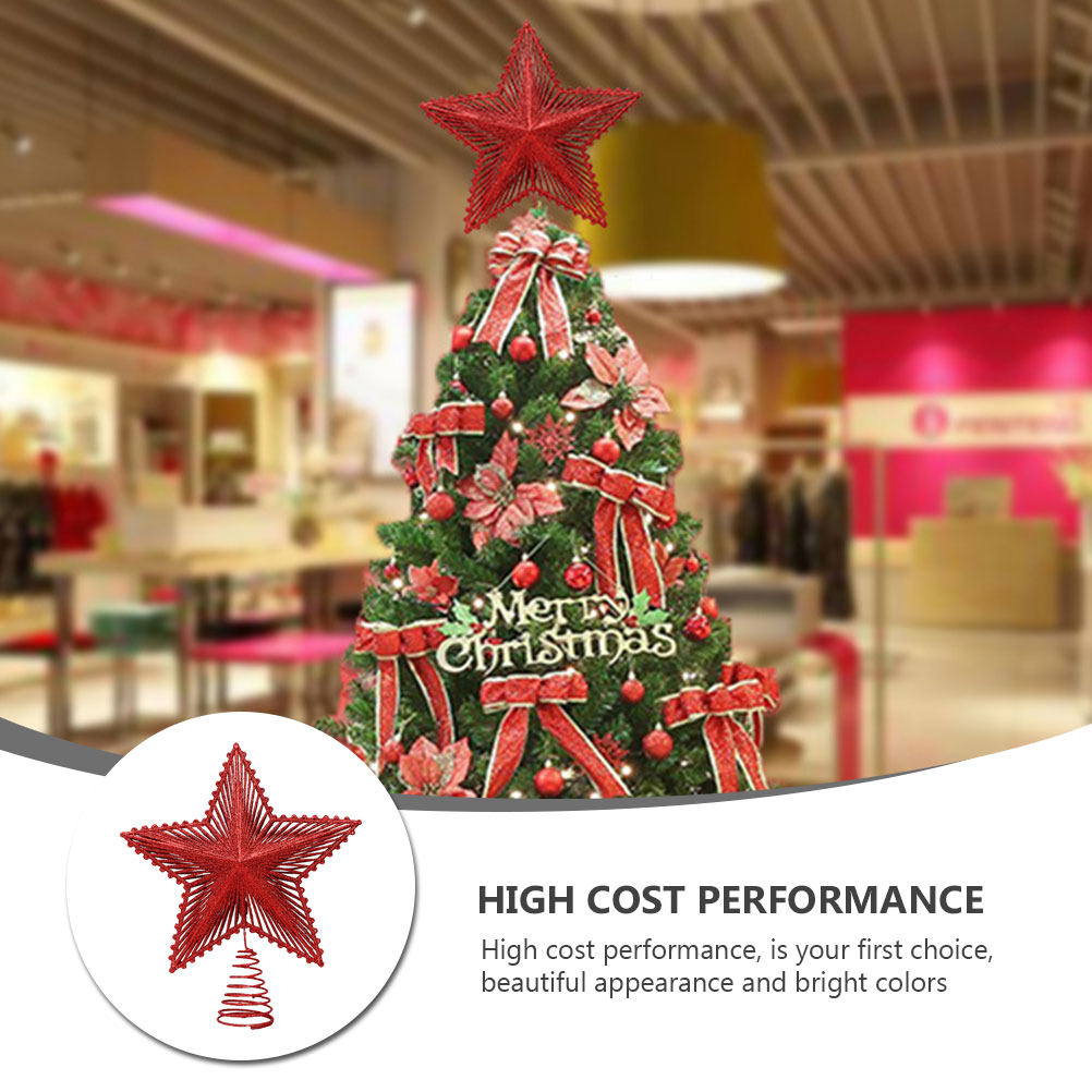 Star Tree Topper - Christmas Tree Topper Star Hollow Metal
