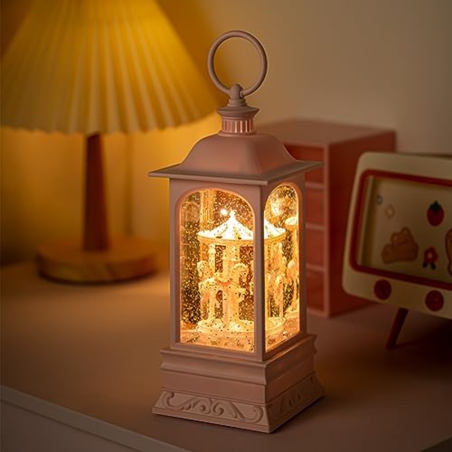 Glitter Snow Globe Lantern Mus - Snow Globe Musical avaliação e preço