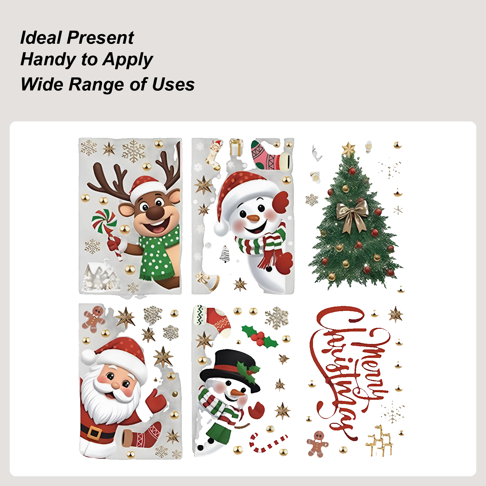 Christmas Window Decorations H - Snowflake Window Decal avaliação e preço