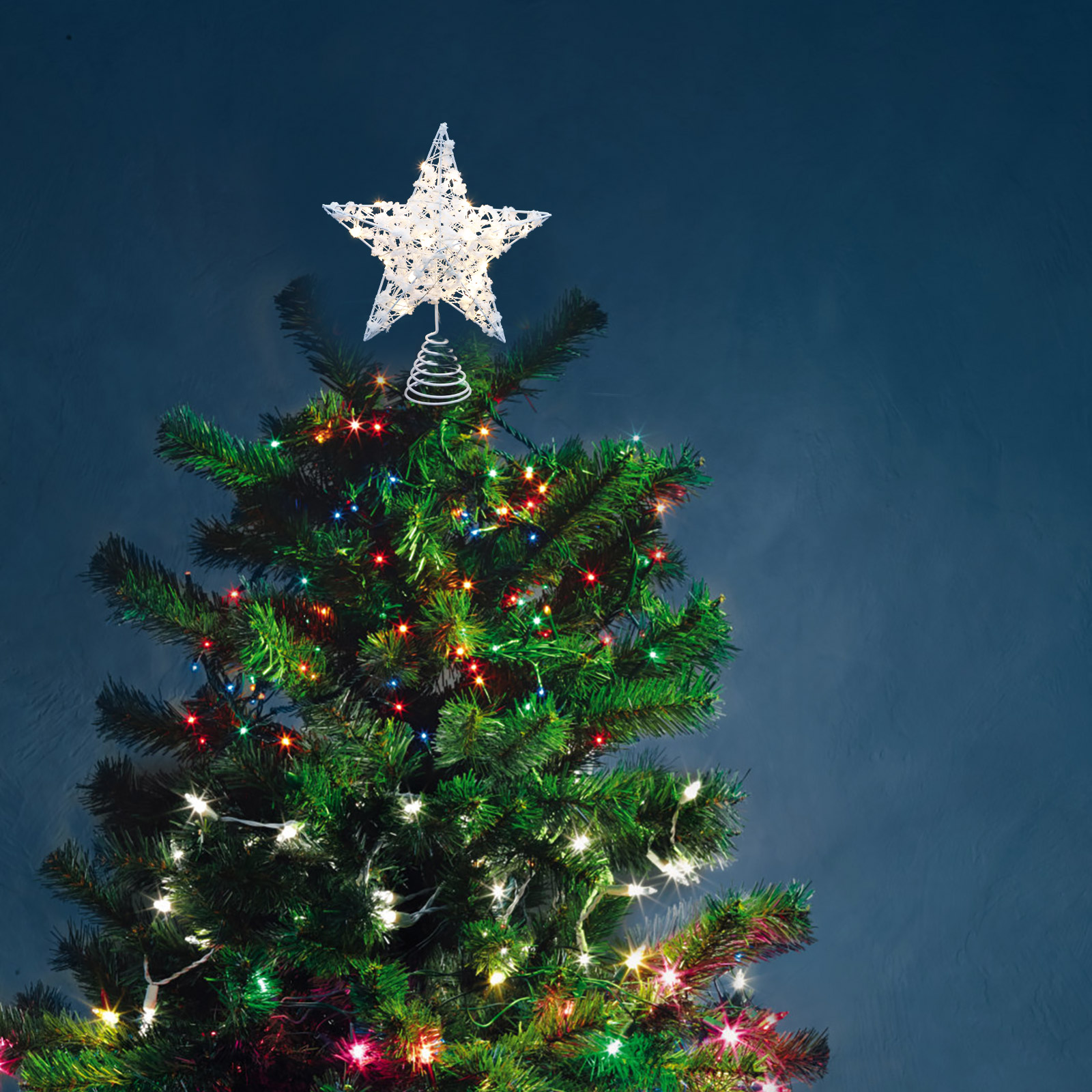 1Pcs Christmas Tree Star Lamp  - Star Tree Topper avaliação e preço