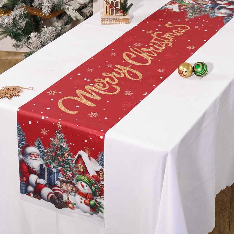 Christmas Santa Snowman Table  - Christmas Table Runner avaliação e preço