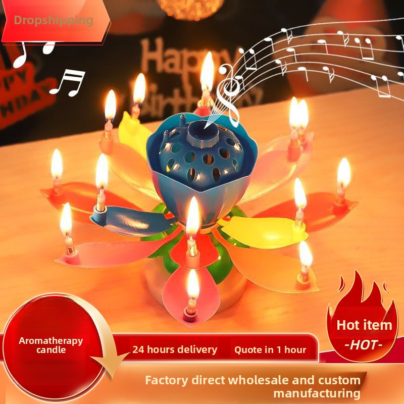 Romantic Happy Birthday Musica - Holiday Candle Set avaliação e preço
