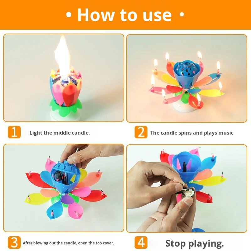 Romantic Happy Birthday Musica - Holiday Candle Set avaliação e preço
