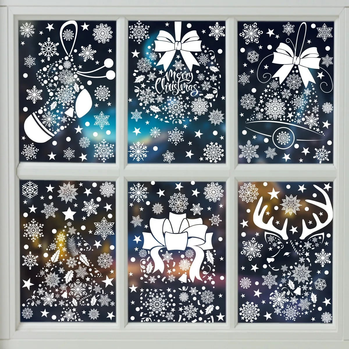 Christmas Wall Sticker Snowfla - Snowflake Window Decal avaliação e preço