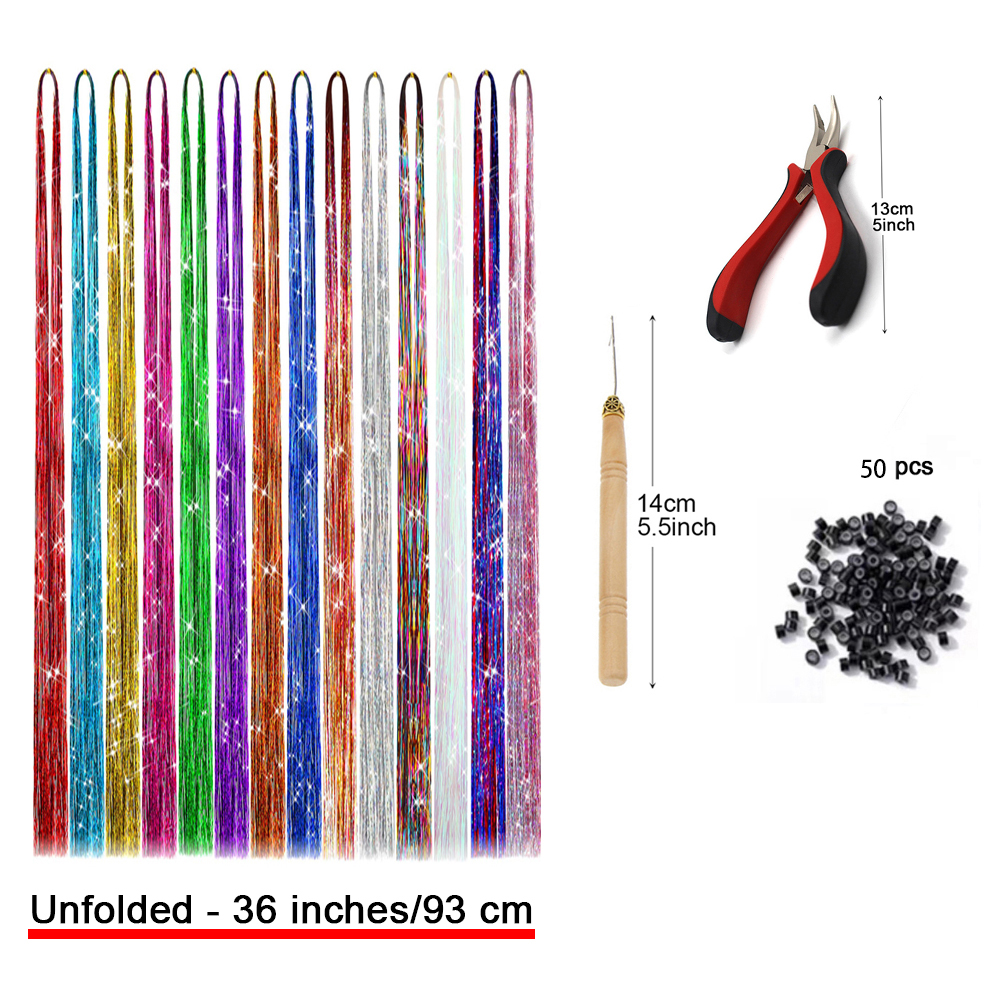 36inch Sparkle Hair Tinsel Rai - Tinsel Garland Decoration avaliação e preço