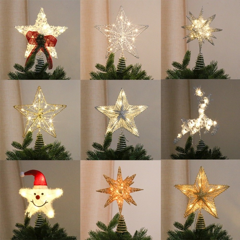 3D Glitter Star Christmas Tree - Star Tree Topper avaliação e preço