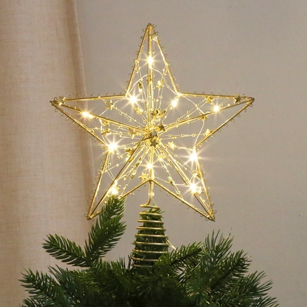 3D Glitter Star Christmas Tree - Star Tree Topper avaliação e preço