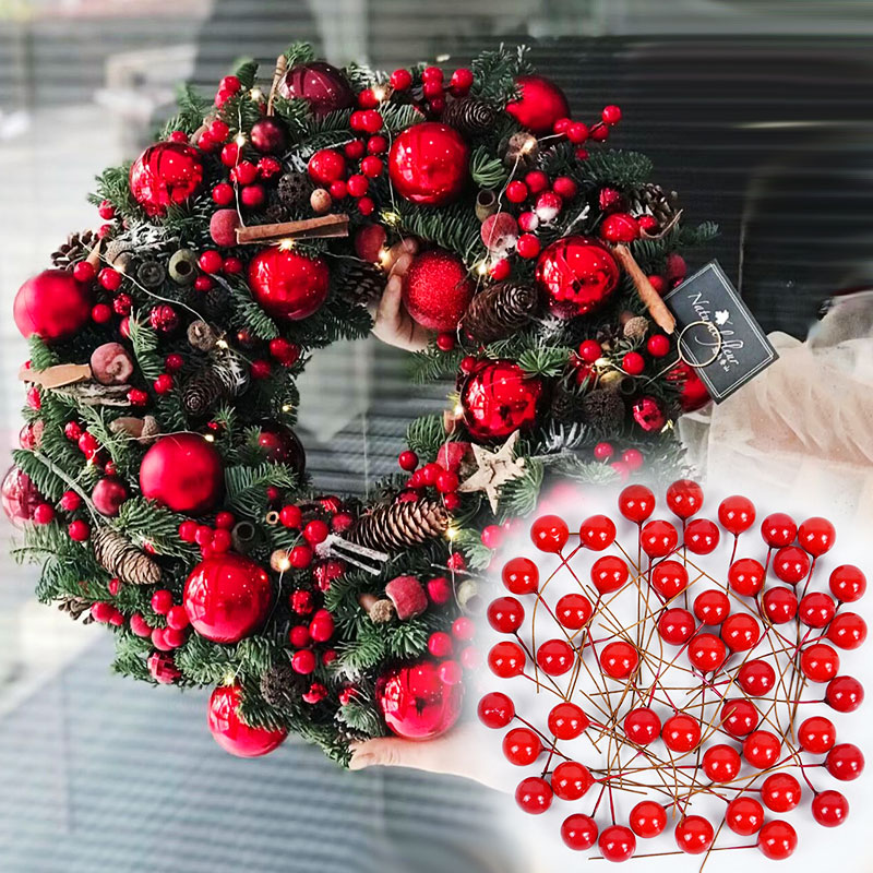 100/200pcs Pearl Stamens Mini  - Christmas Wreath Fake avaliação e preço