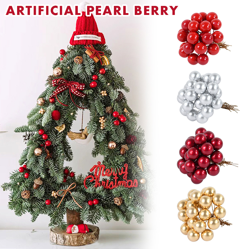 100/200pcs Pearl Stamens Mini  - Christmas Wreath Fake avaliação e preço