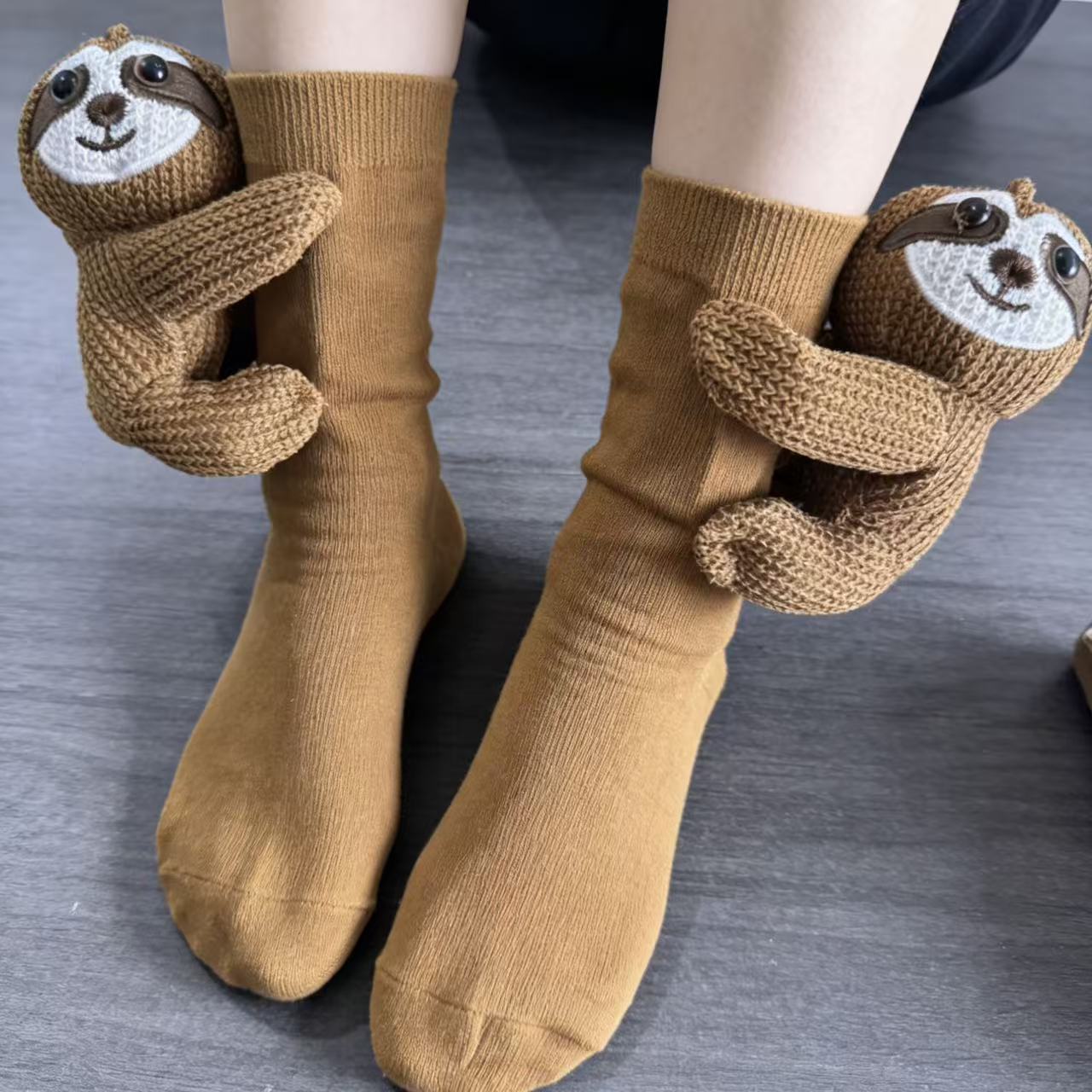 3D Knit Animal Sloth Socks for - Christmas Stocking Hanging avaliação e preço