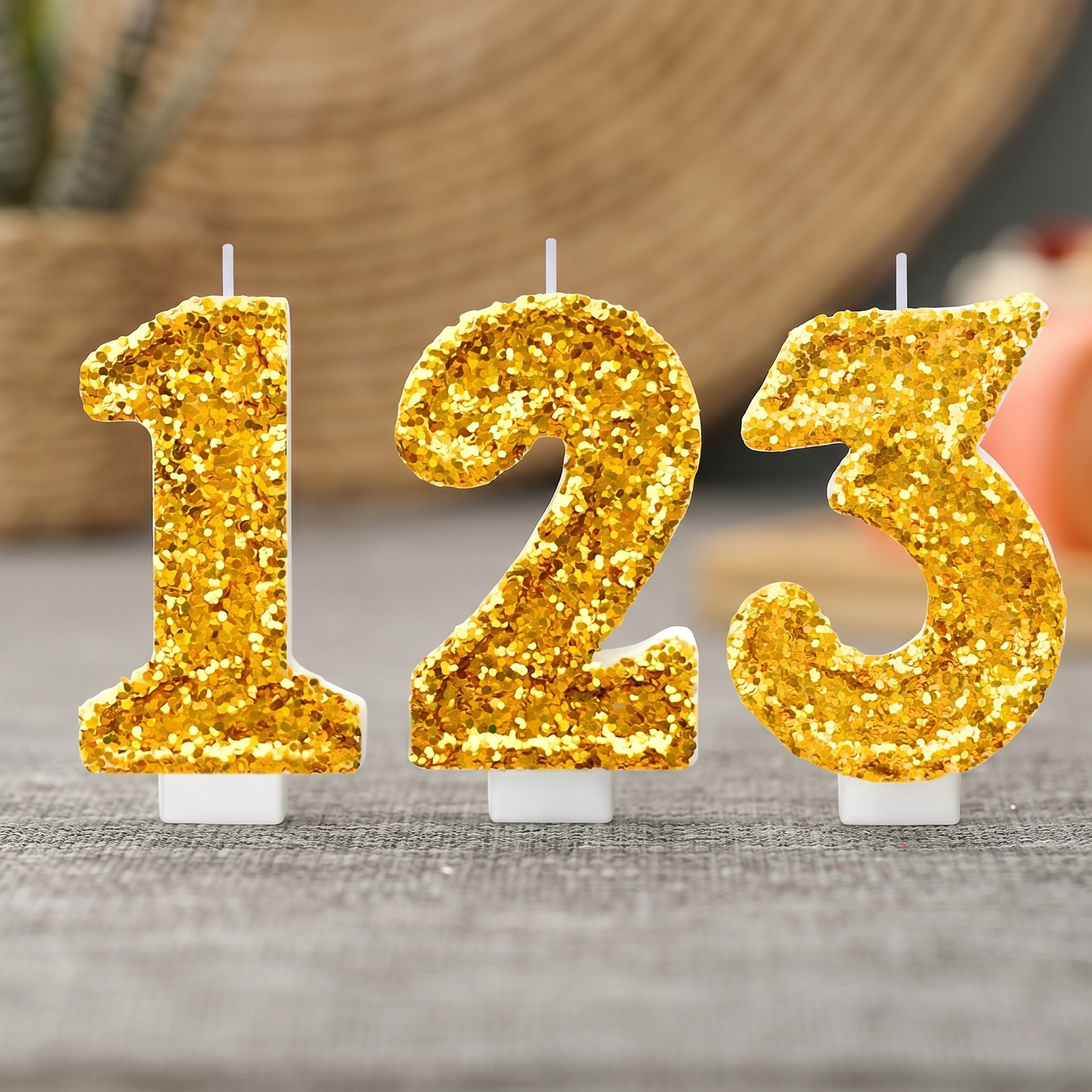 Digital Birthday Candle Gold C - Holiday Candle Set avaliação e preço