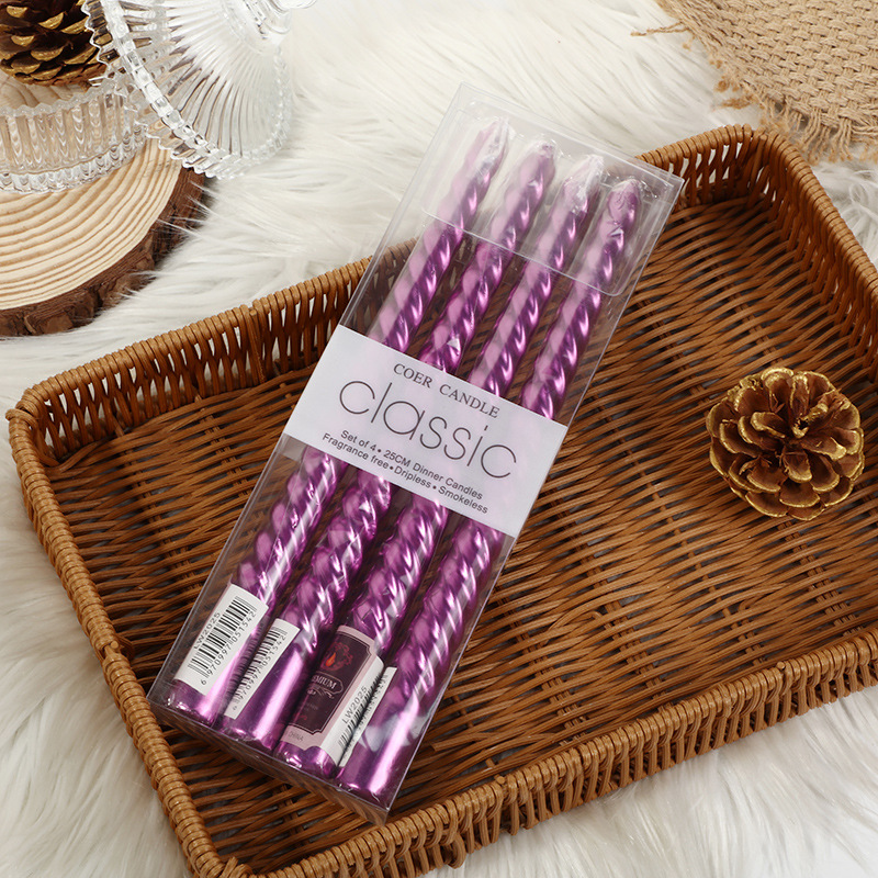 4pcs European-style Long-pole  - Holiday Candle Set avaliação e preço