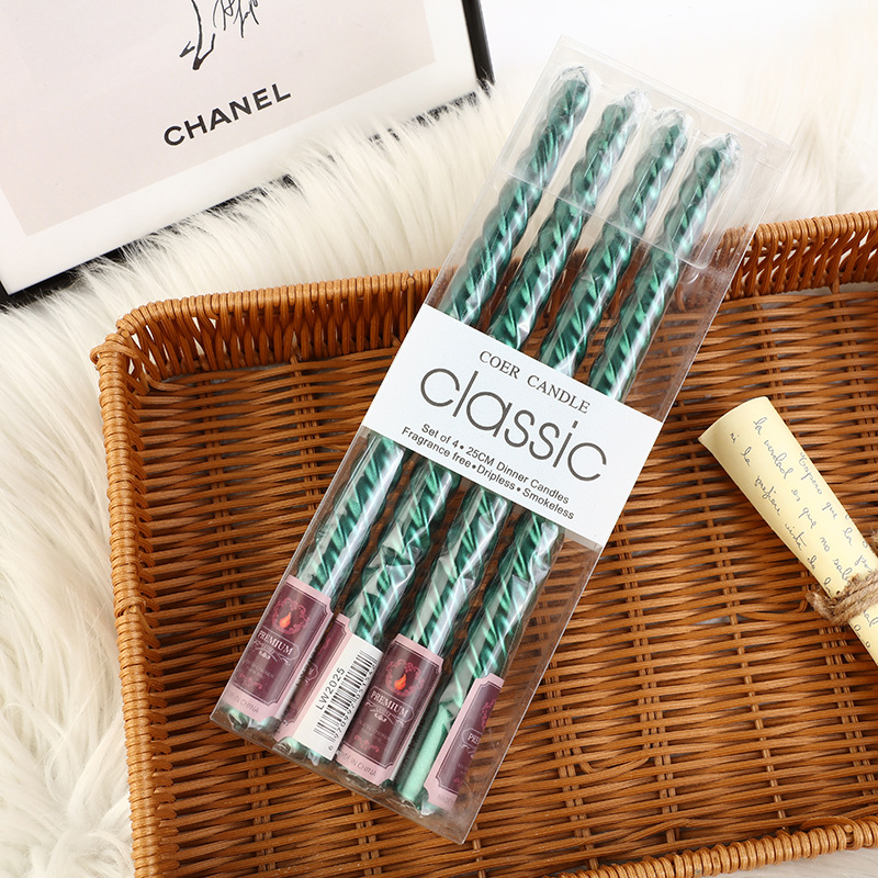 4pcs European-style Long-pole  - Holiday Candle Set avaliação e preço