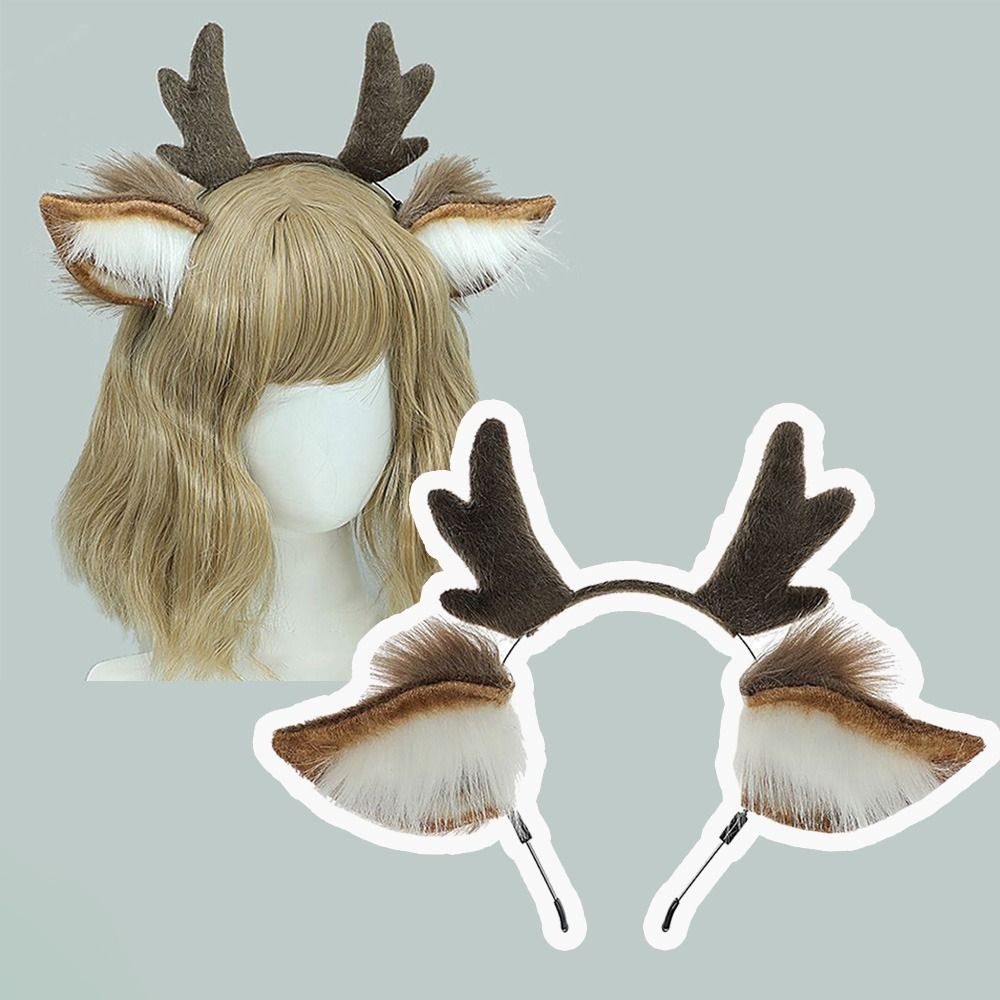 Unisex Deer Ears Reindeer Antl - Reindeer Antlers Headband avaliação e preço