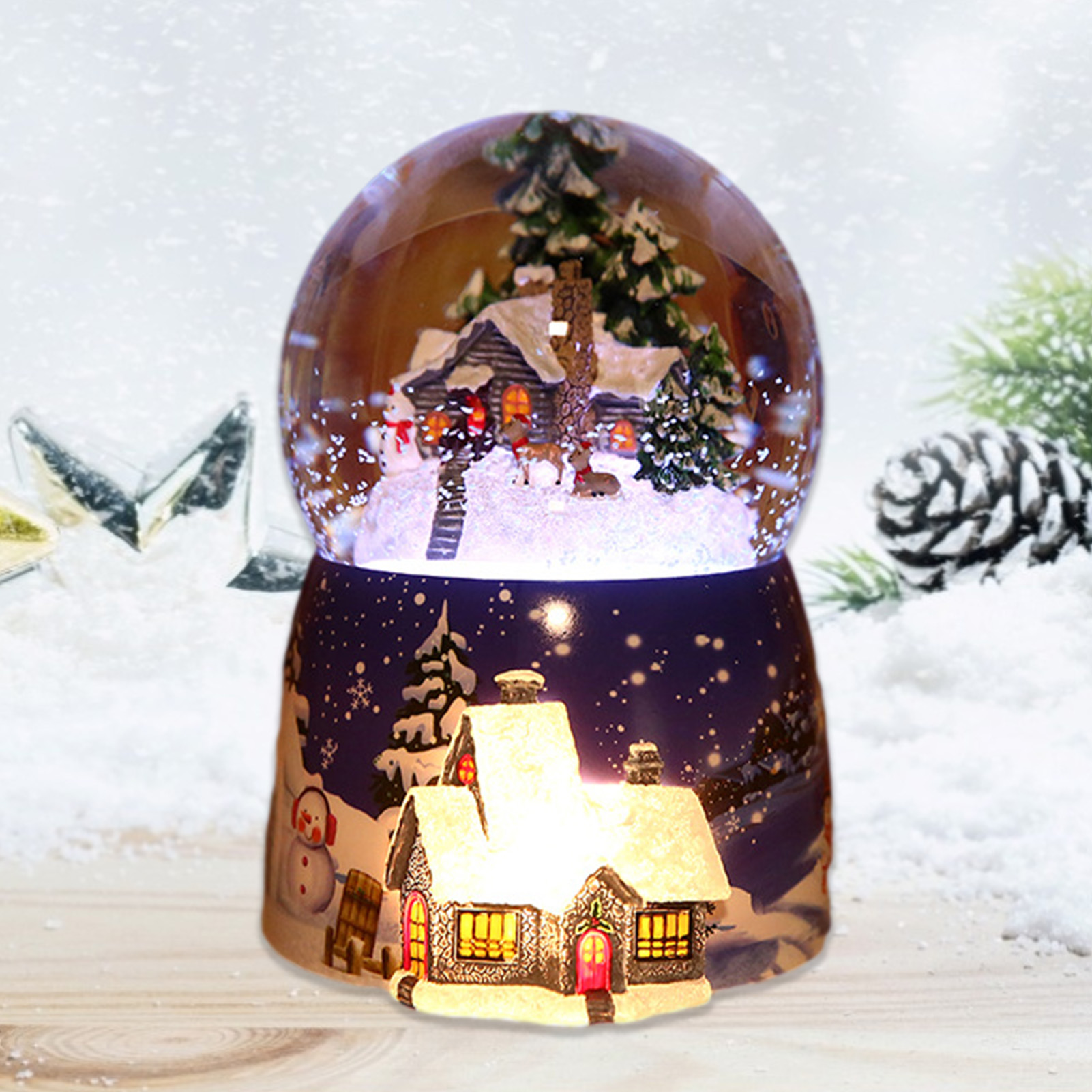 1 Pcs Resin Music Box Crystal  - Snow Globe Musical avaliação e preço