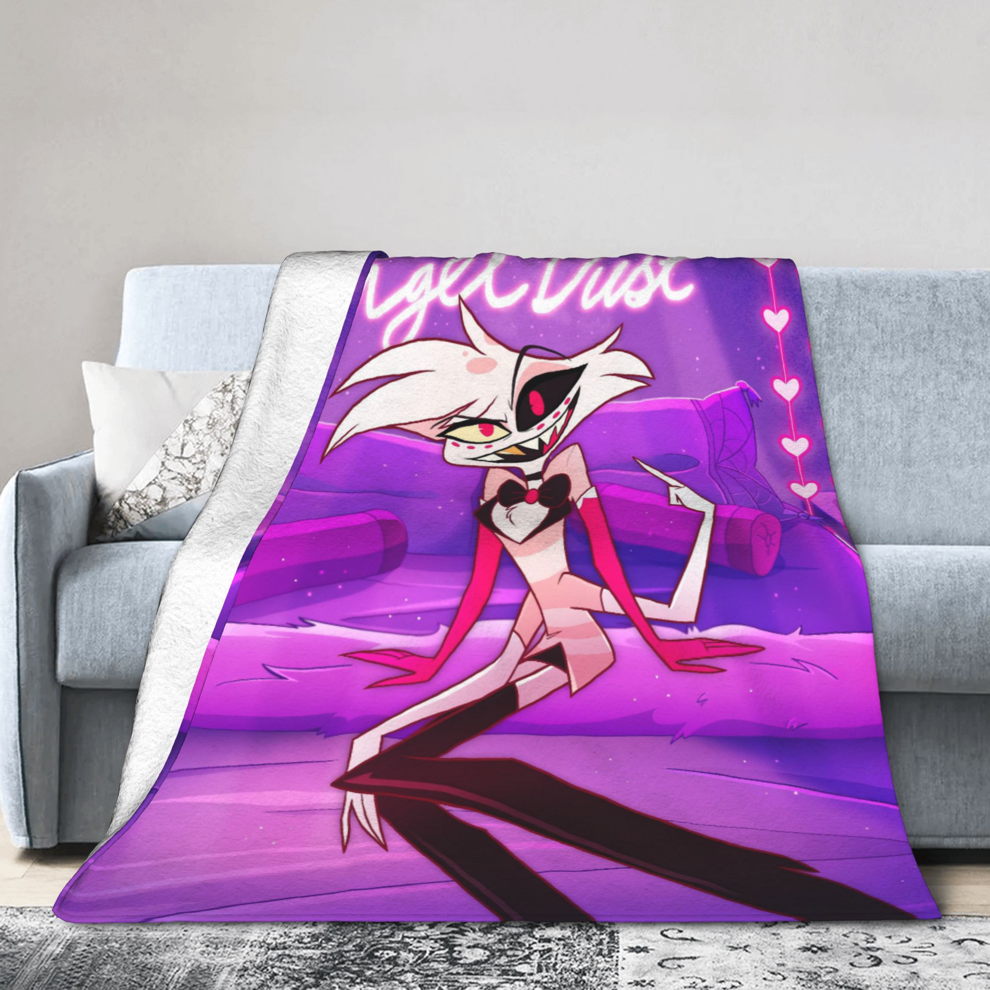 Cartoon Hazbins Hotels  Angel  - Christmas Throw Blanket avaliação e preço
