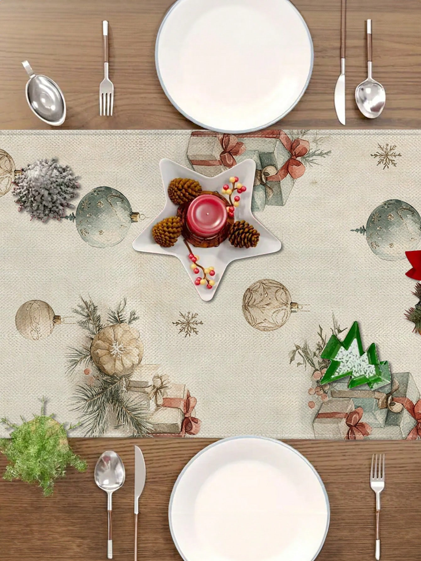 1pc Christmas Nutcracker & Bal - Christmas Table Runner avaliação e preço