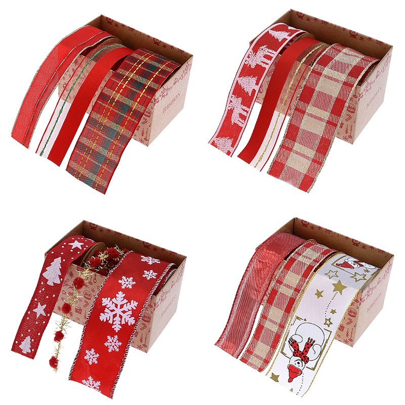 Christmas Ribbon Set Boxed Gif - Gift Box Wrap Set avaliação e preço