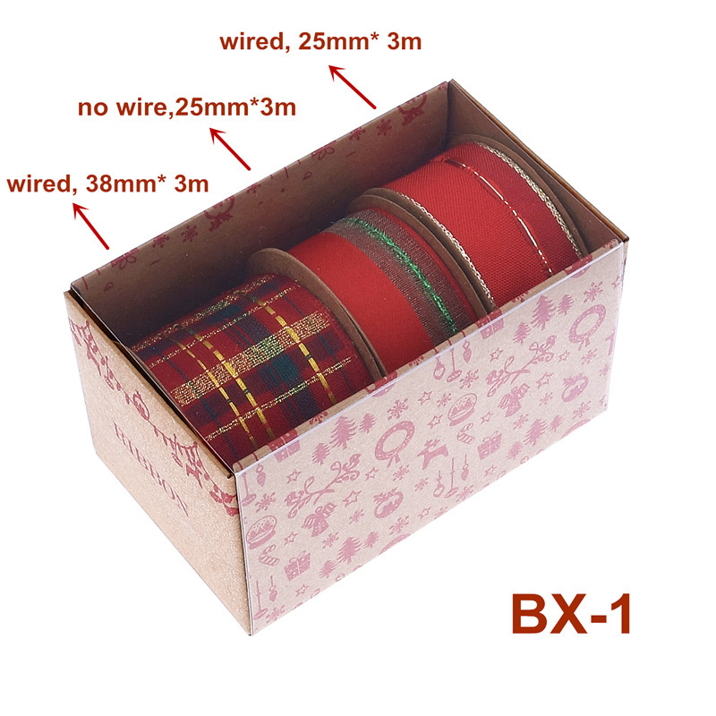 Christmas Ribbon Set Boxed Gif - Gift Box Wrap Set avaliação e preço