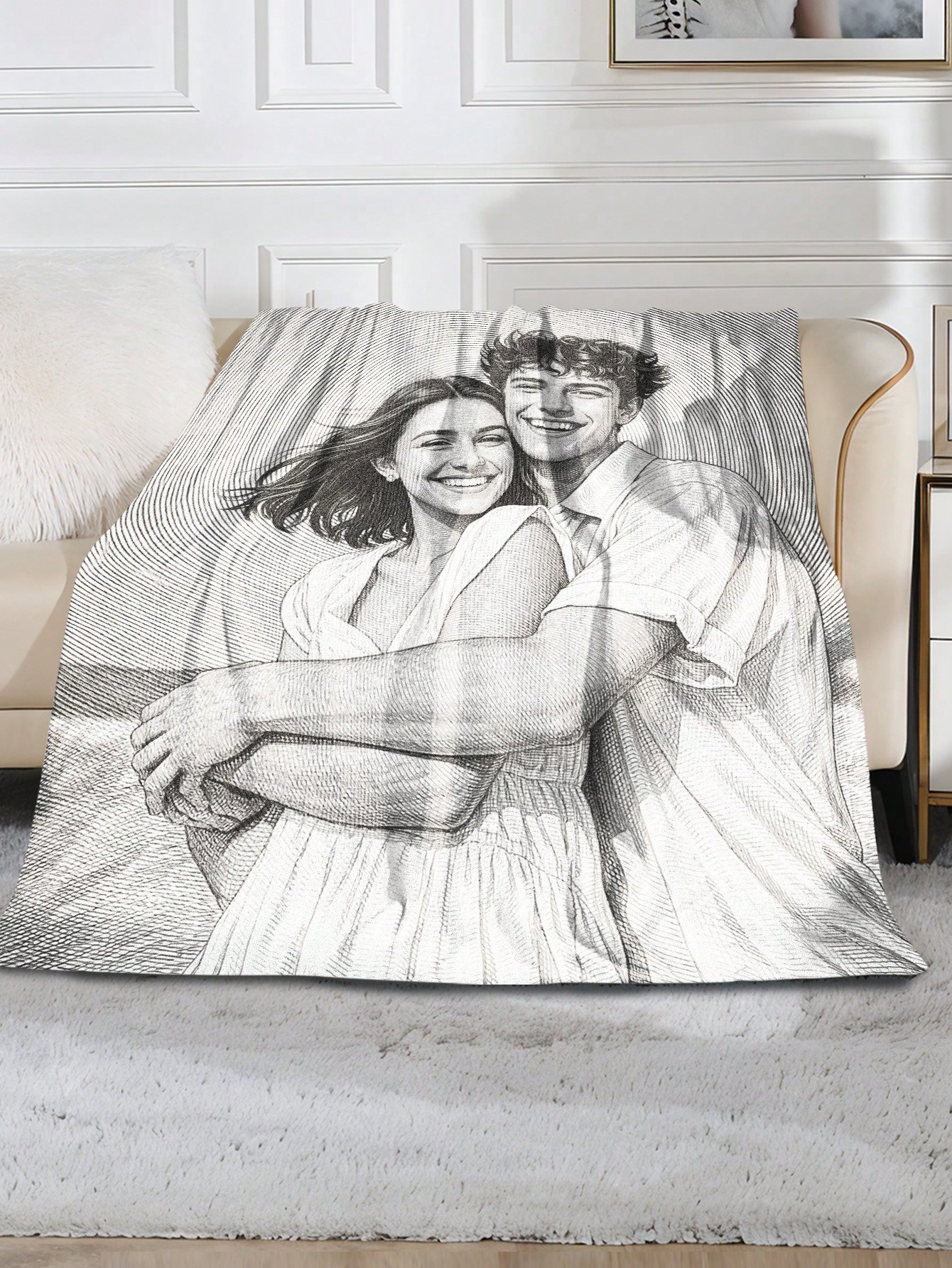 Custom AI Style Photo Blanket  - Christmas Throw Blanket avaliação e preço