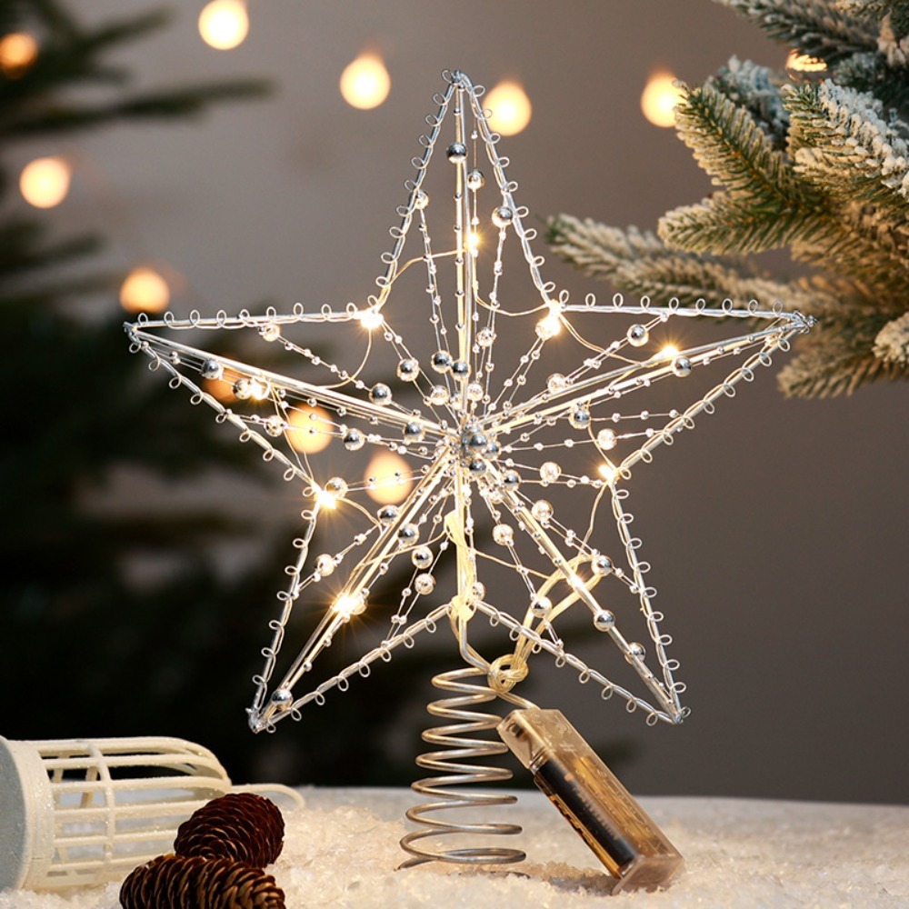 Gold/Silver LED Christmas Tree - Star Tree Topper avaliação e preço