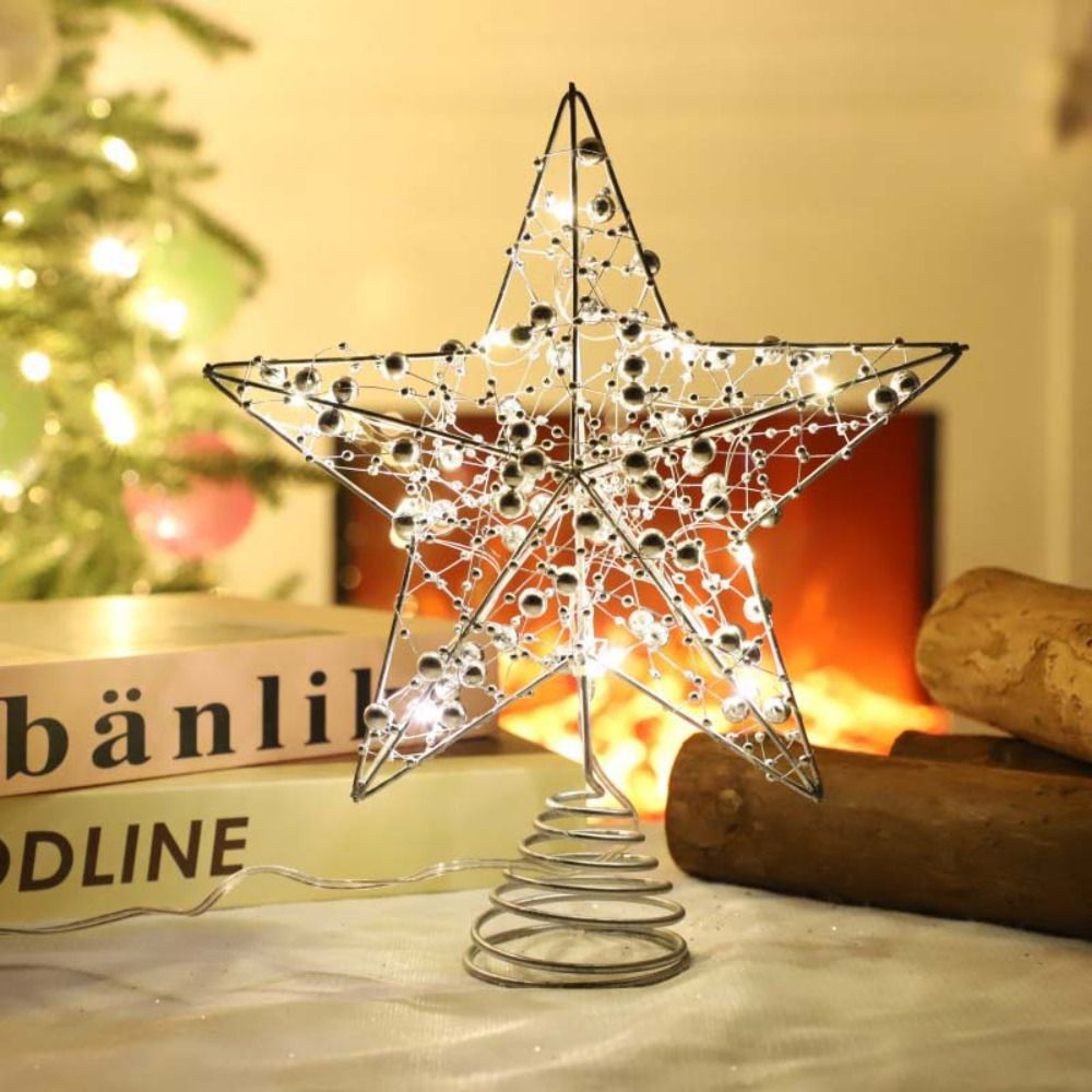 Gold/Silver LED Christmas Tree - Star Tree Topper avaliação e preço