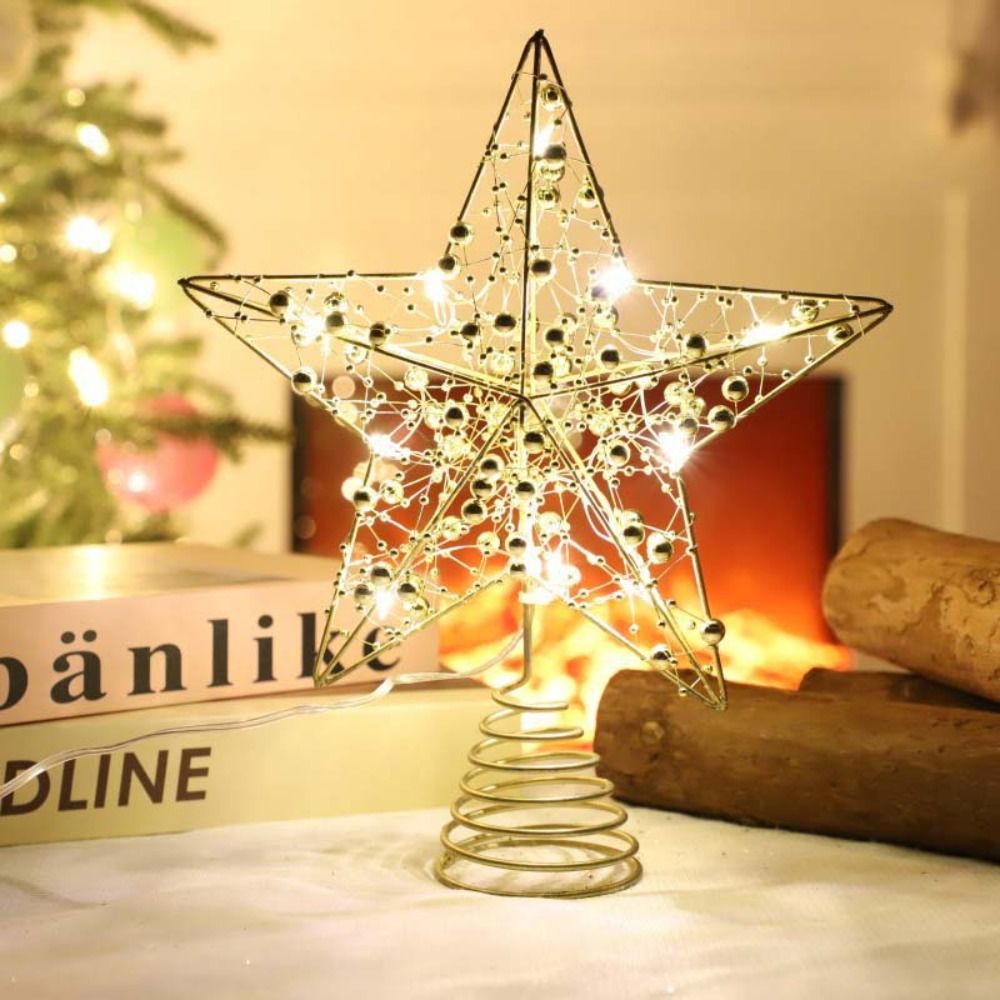 Gold/Silver LED Christmas Tree - Star Tree Topper avaliação e preço