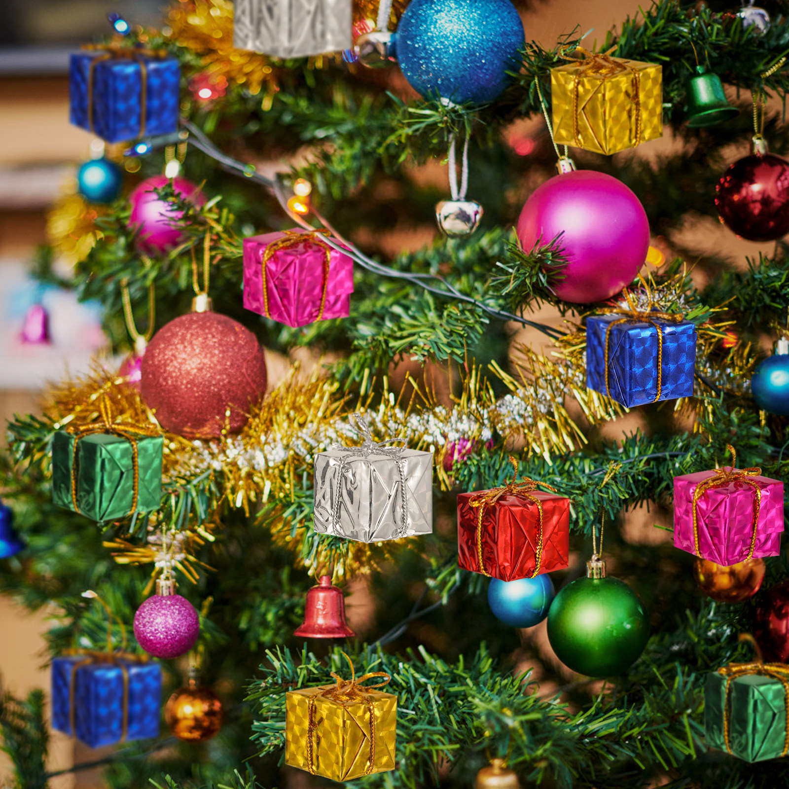 24Pcs Christmas Tree Hanging D - Gift Box Wrap Set avaliação e preço