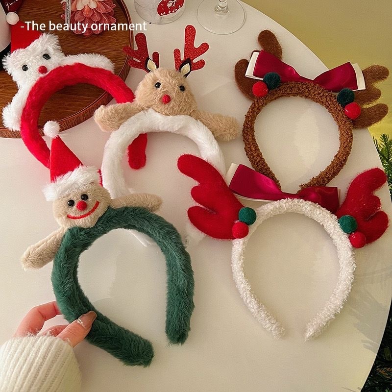 Christmas Santa Cute Bear Plus - Reindeer Antlers Headband avaliação e preço