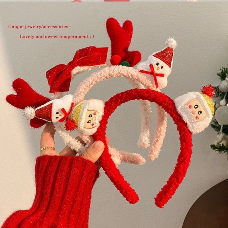 Christmas Santa Cute Bear Plus - Reindeer Antlers Headband avaliação e preço