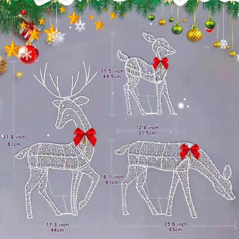 2D Lighted Reindeer Christmas  - Christmas Lights Outdoor avaliação e preço