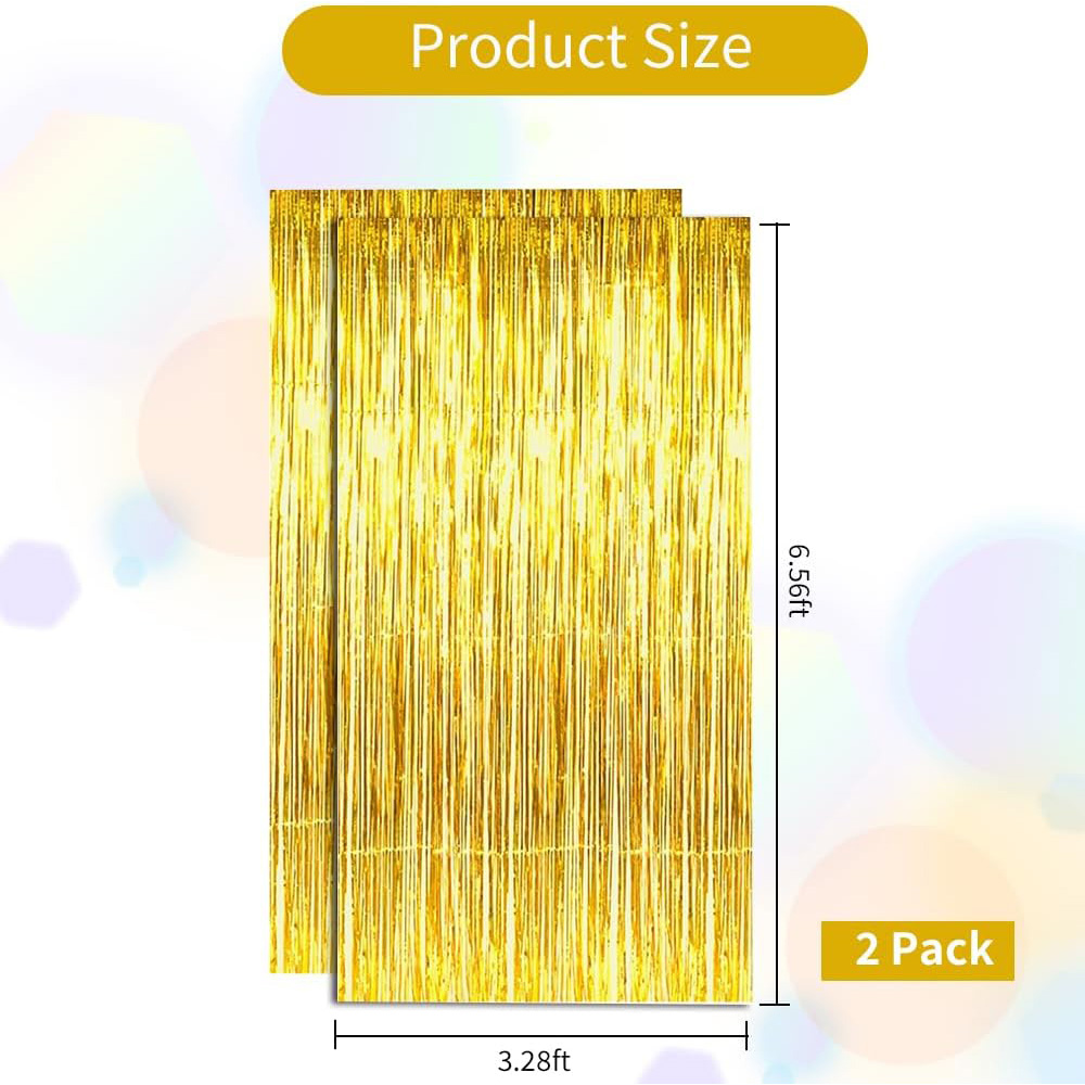 2Pack Gold Metallic Foil Tinse - Tinsel Garland Decoration avaliação e preço