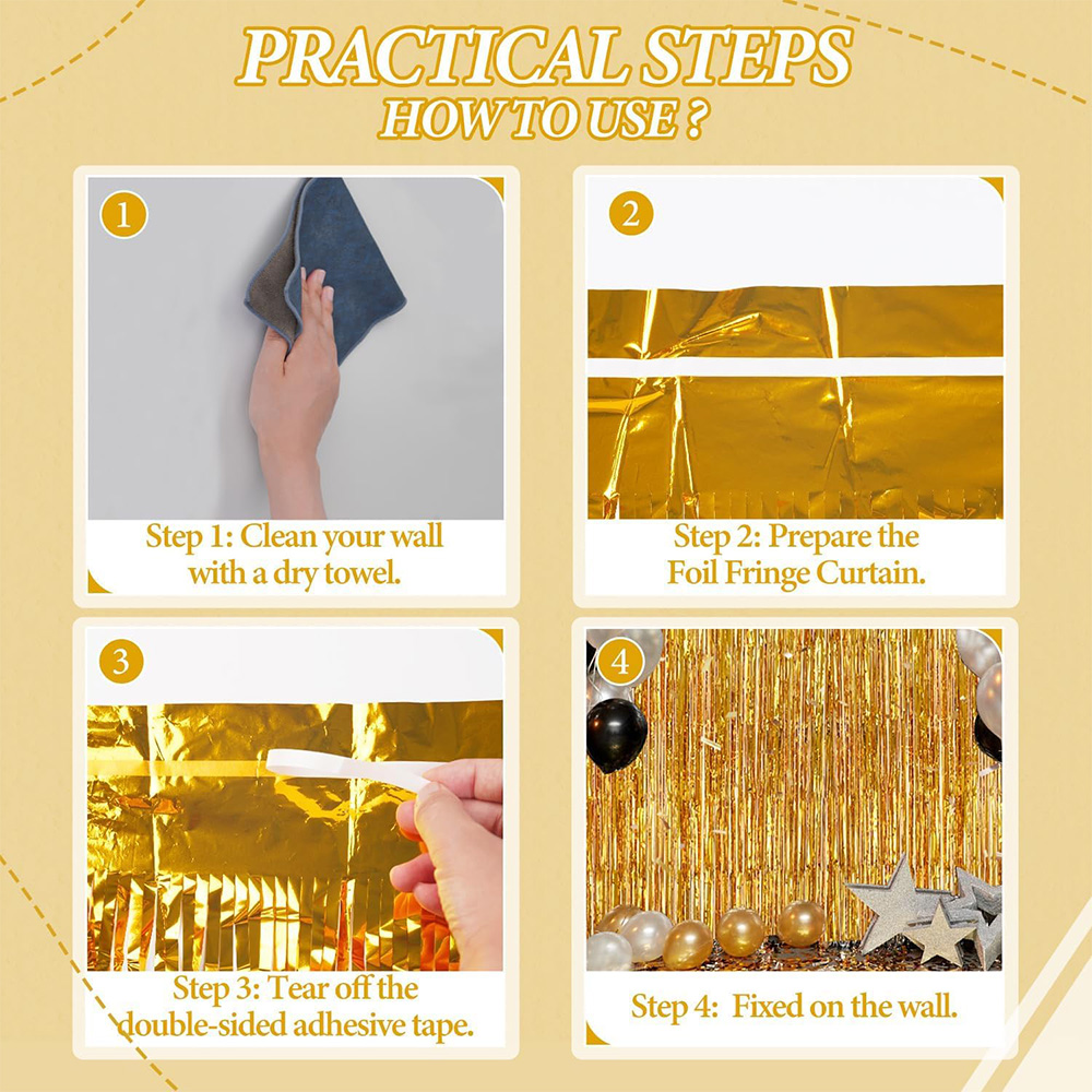 2Pack Gold Metallic Foil Tinse - Tinsel Garland Decoration avaliação e preço