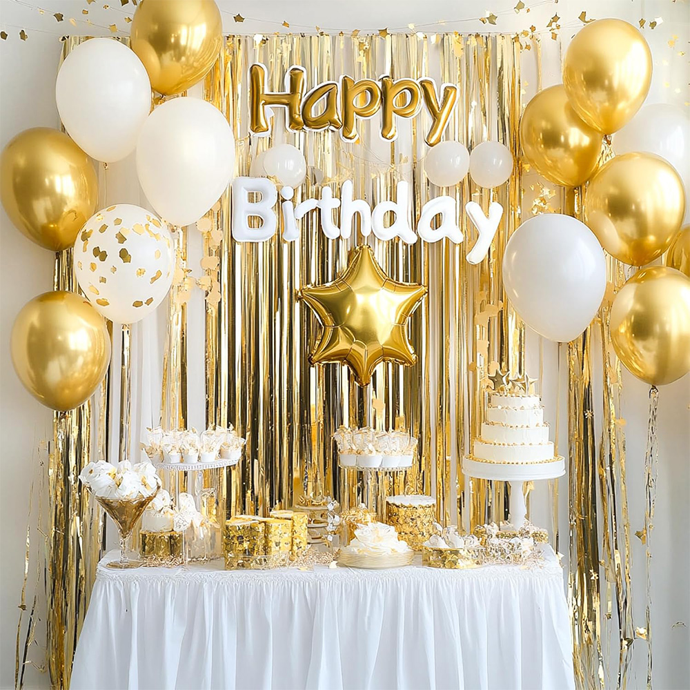 2Pack Gold Metallic Foil Tinse - Tinsel Garland Decoration avaliação e preço
