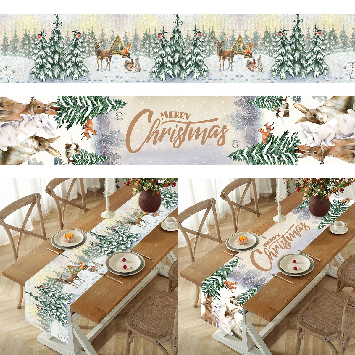 Christmas Table Runner Merry C - Christmas Table Runner avaliação e preço