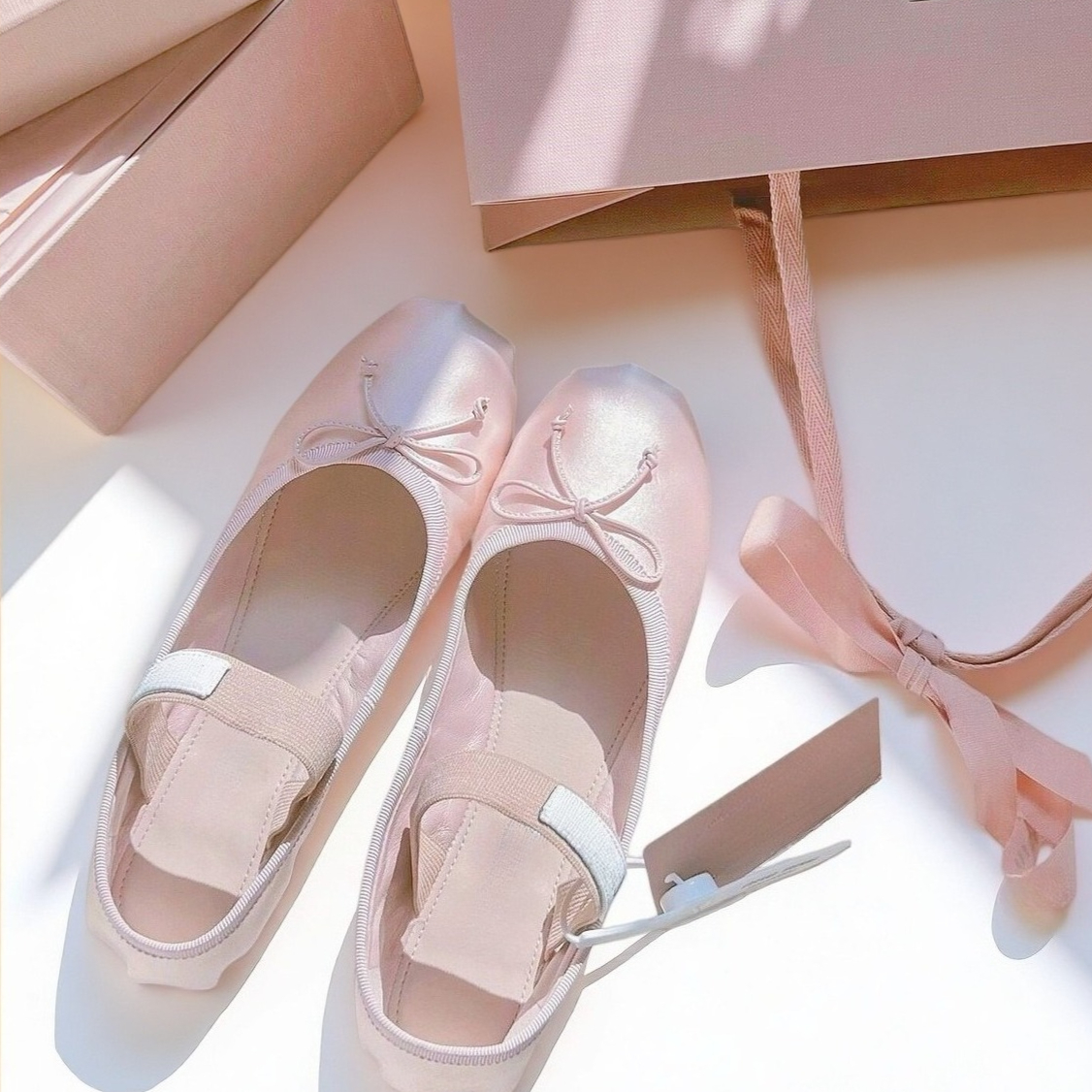 26SS Luxury Ballet Flats, Wome - Ribbon Bow Gift avaliação e preço