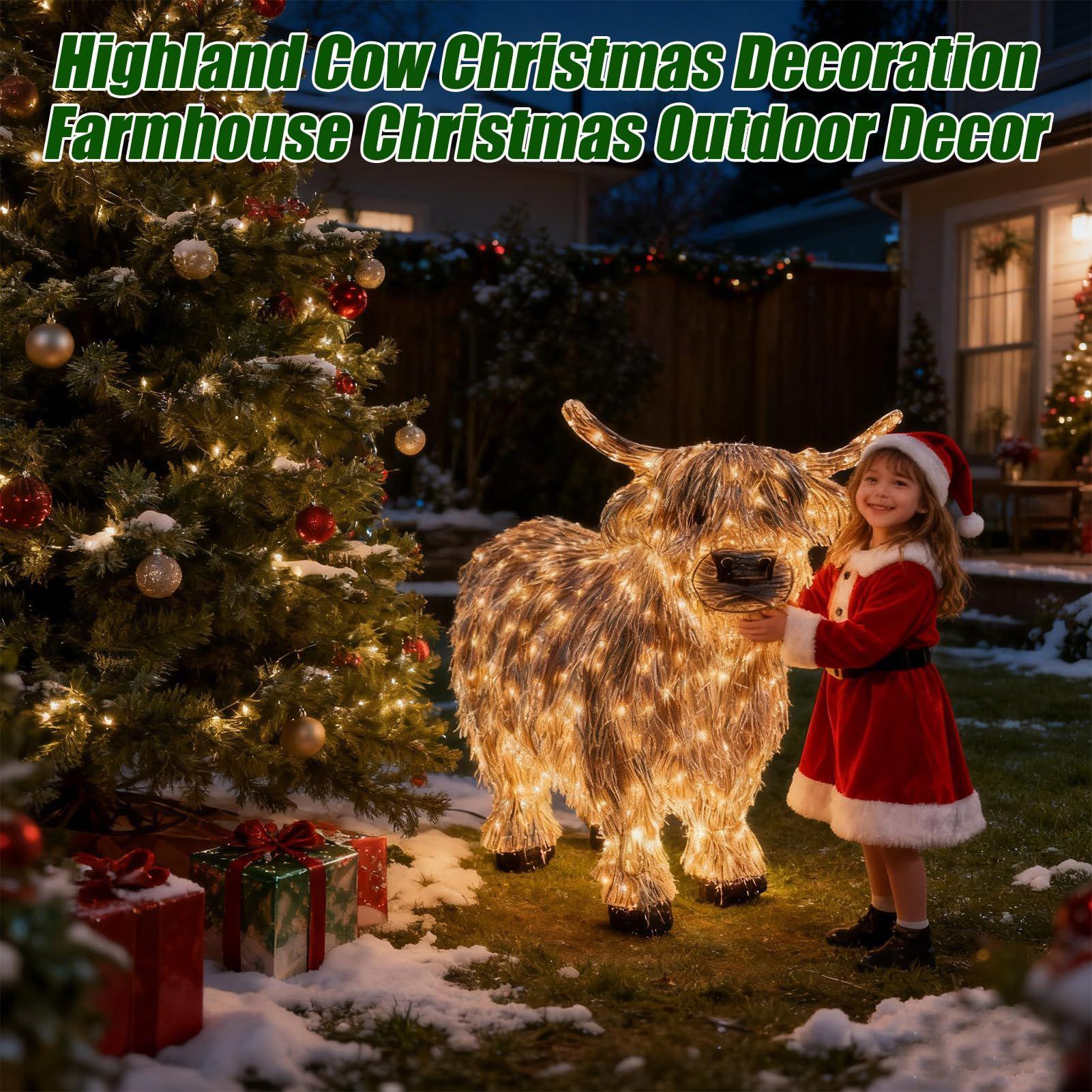 Cow Figurine Light Up 11 Inch  - Christmas Lights Outdoor avaliação e preço