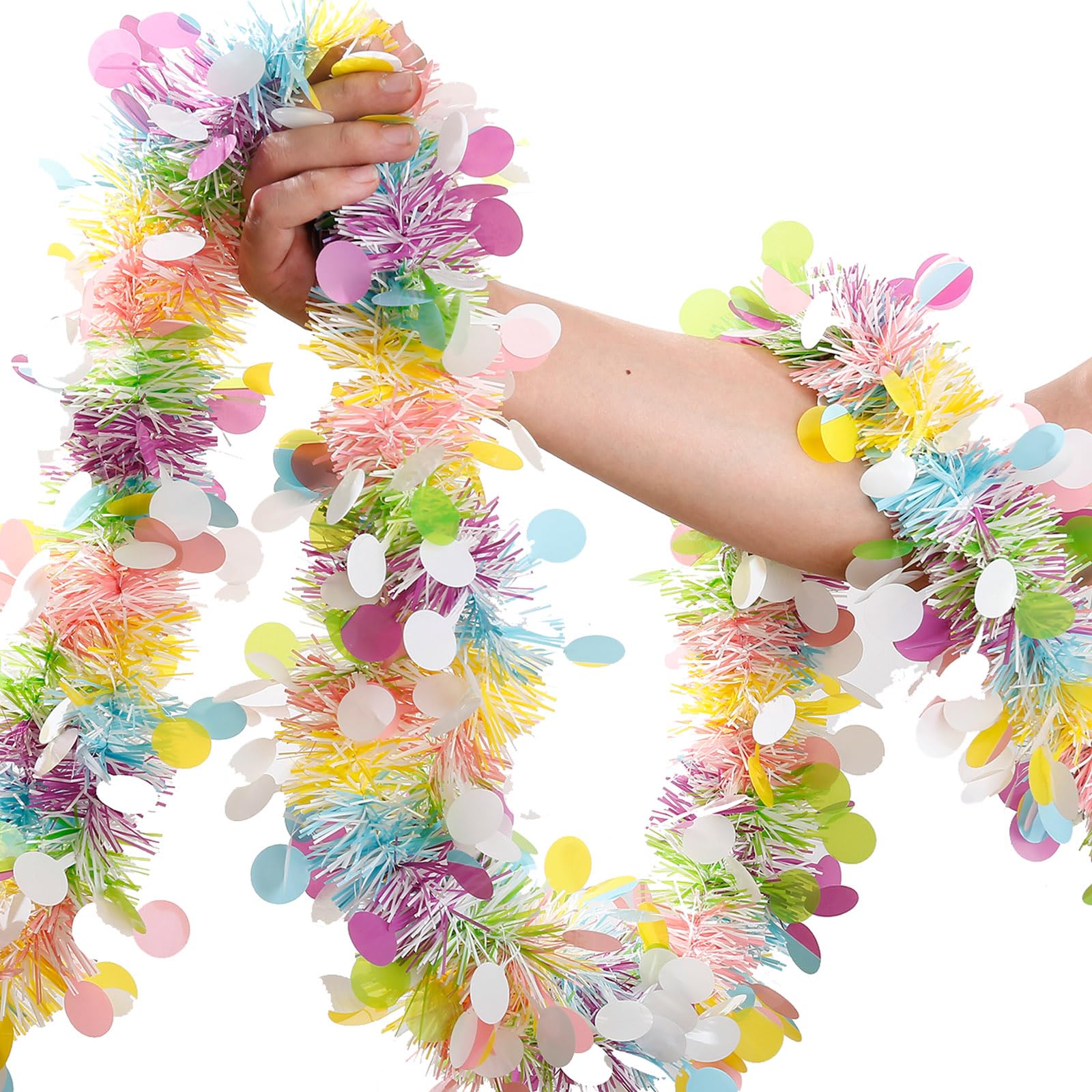 Easter Garland Decor 2PCS Glit - Tinsel Garland Decoration avaliação e preço