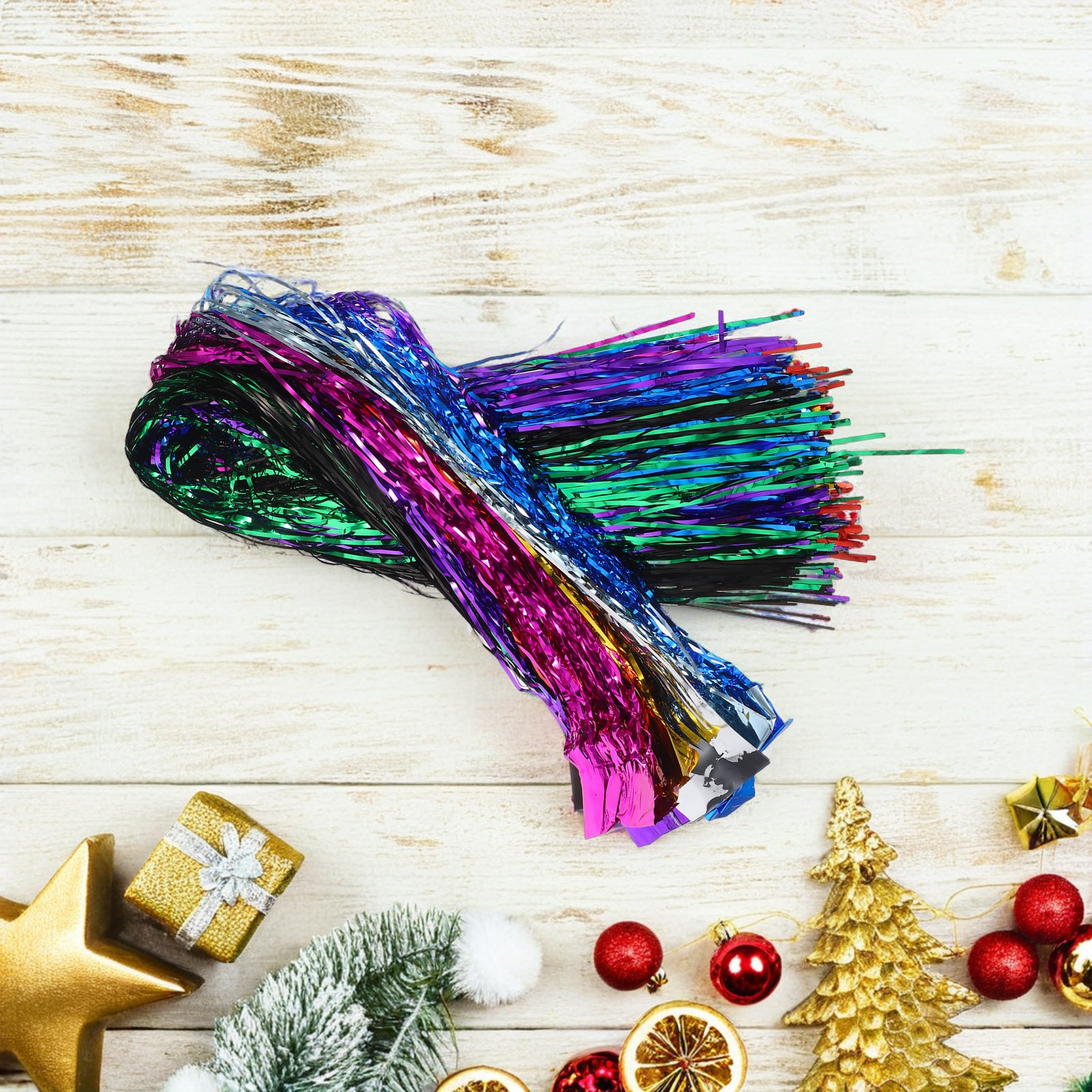 1Pack Christmas Tree Tinsel Ga - Tinsel Garland Decoration avaliação e preço