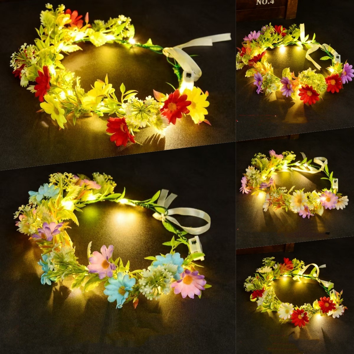 Luminous Floral Wreath LED Flo - Led Fairy String Lights avaliação e preço