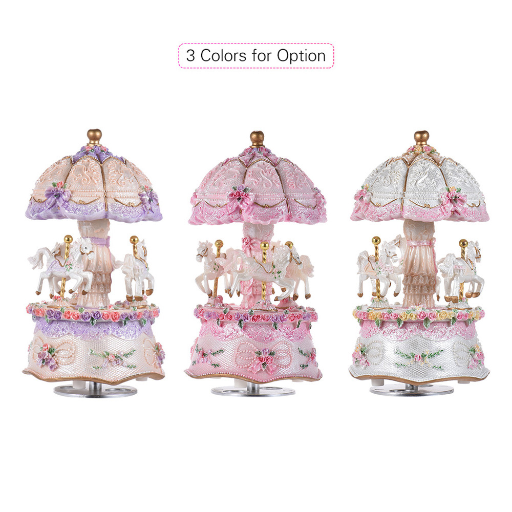 Luxury Dream 3-Horse Rotating  - Snow Globe Musical avaliação e preço