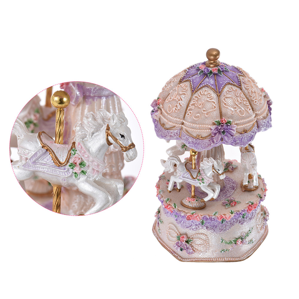 Luxury Dream 3-Horse Rotating  - Snow Globe Musical avaliação e preço