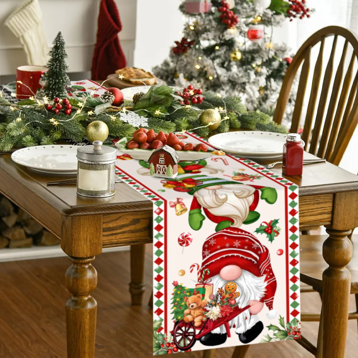 Christmas Table Runner Faceles - Christmas Table Runner avaliação e preço