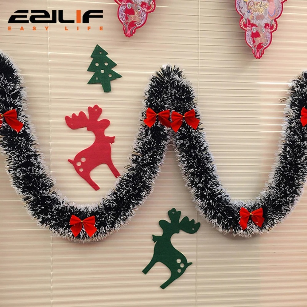 Christmas Tinsel Garland Artif - Led Fairy String Lights avaliação e preço