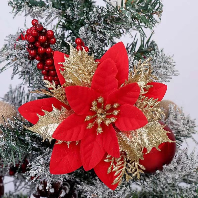 5PCS Christmas Flowers Christm - Christmas Tree Artificial avaliação e preço