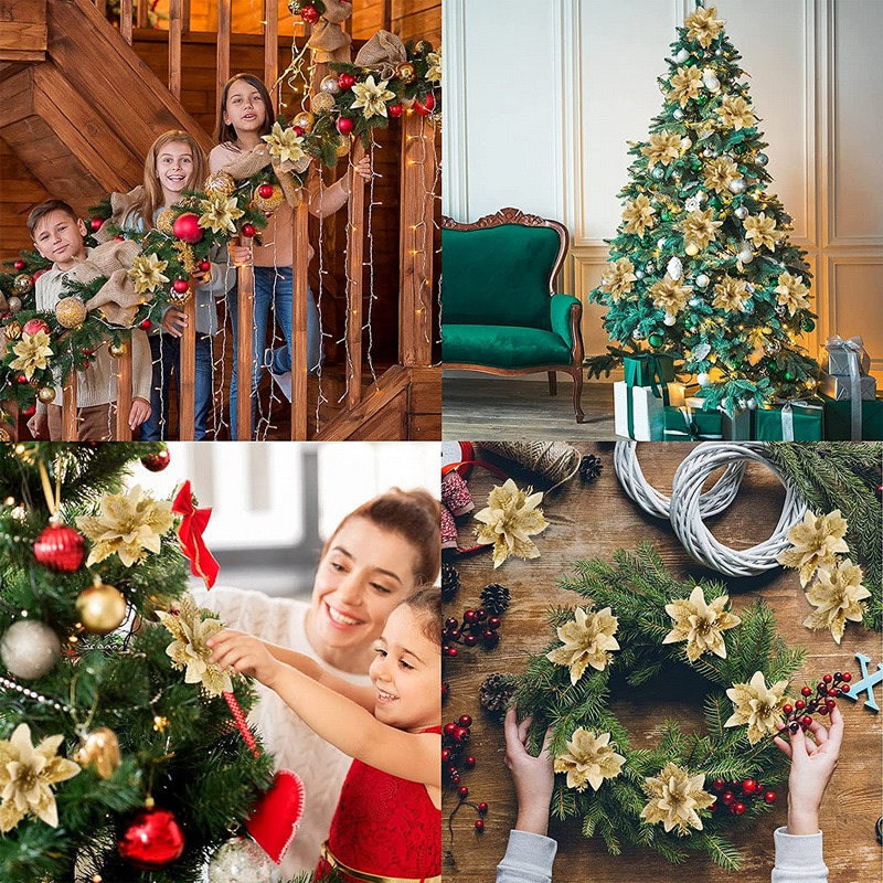 5PCS Christmas Flowers Christm - Christmas Tree Artificial avaliação e preço