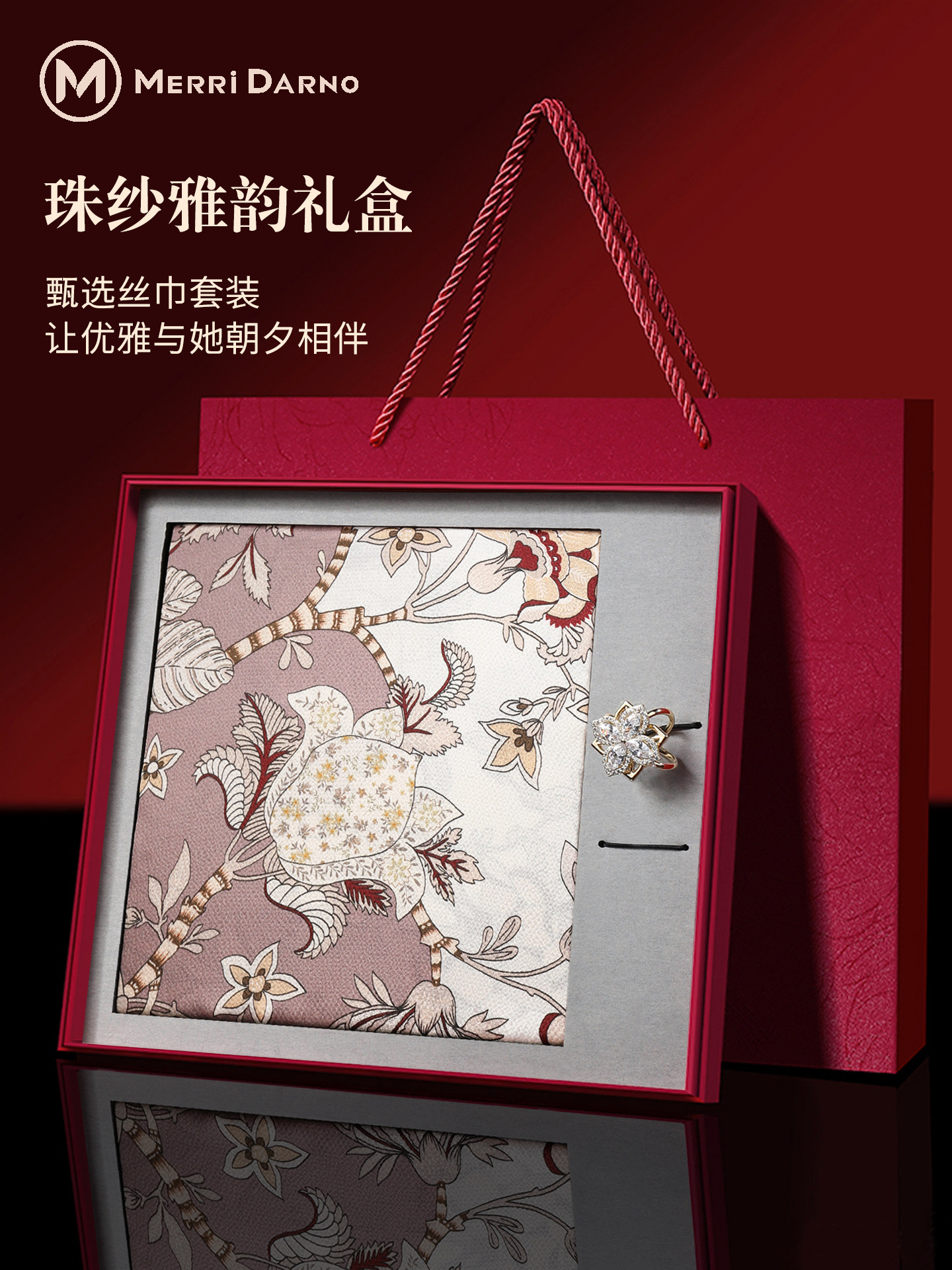 Women's Mulberry Silk Scarf Gi - Gift Box Wrap Set avaliação e preço