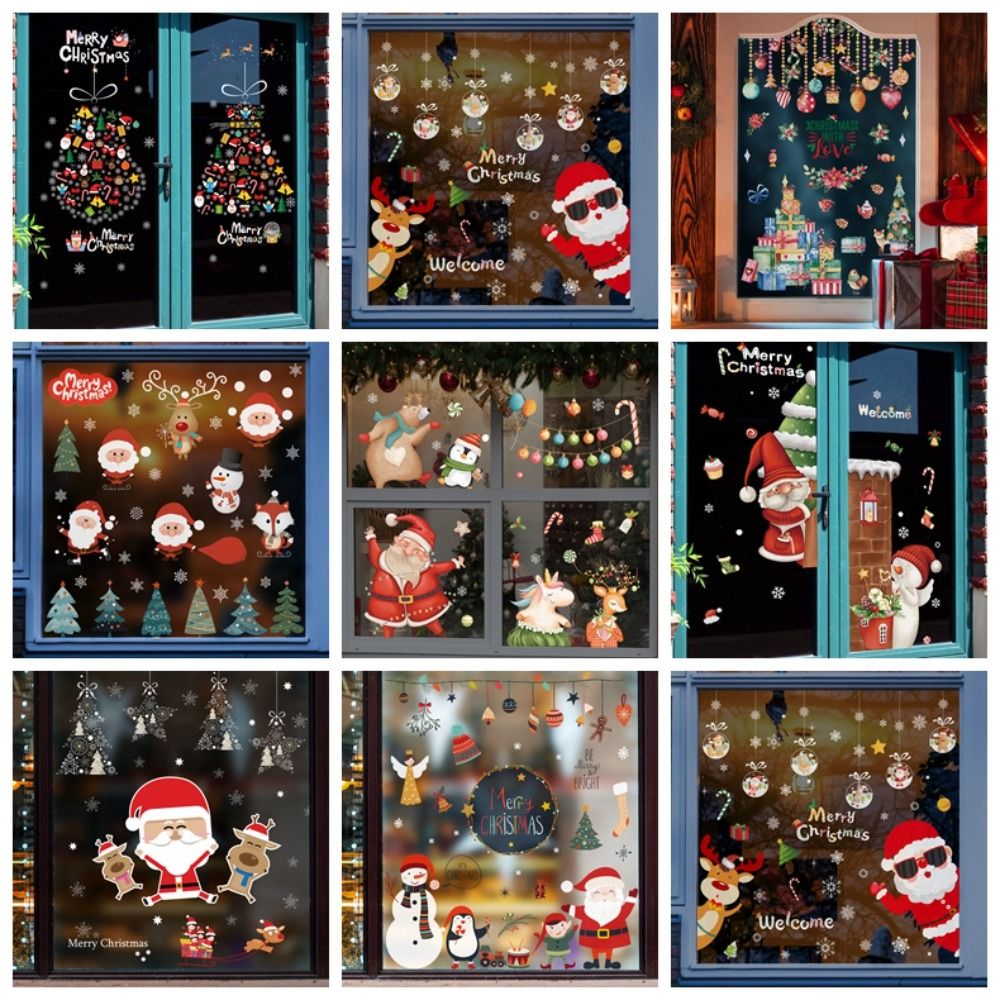 Funny PVC Christmas Window Gla - Snowflake Window Decal avaliação e preço