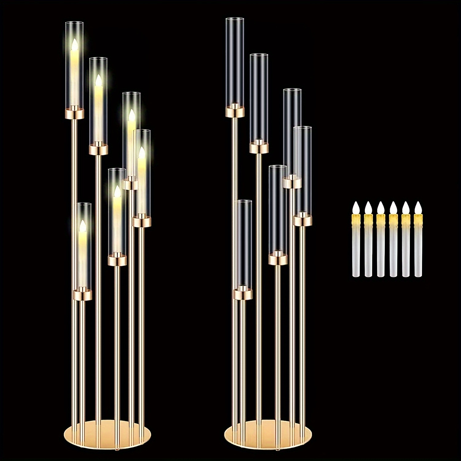 2 Sets Floor Candelabra 6 Arms - Holiday Candle Set avaliação e preço