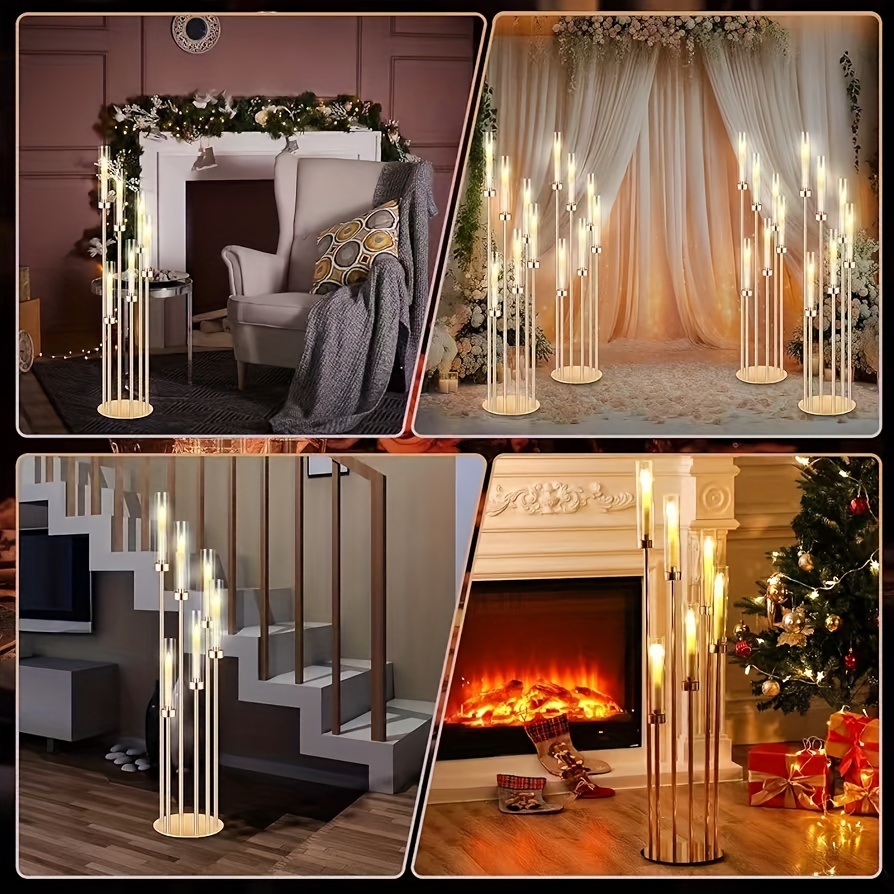 2 Sets Floor Candelabra 6 Arms - Holiday Candle Set avaliação e preço